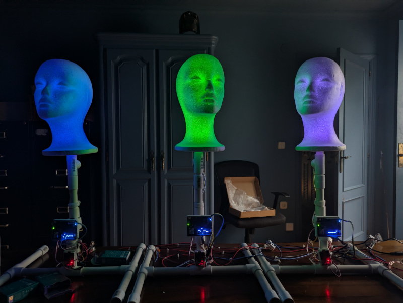 The robot cast of Talking Heads From The Year 2053